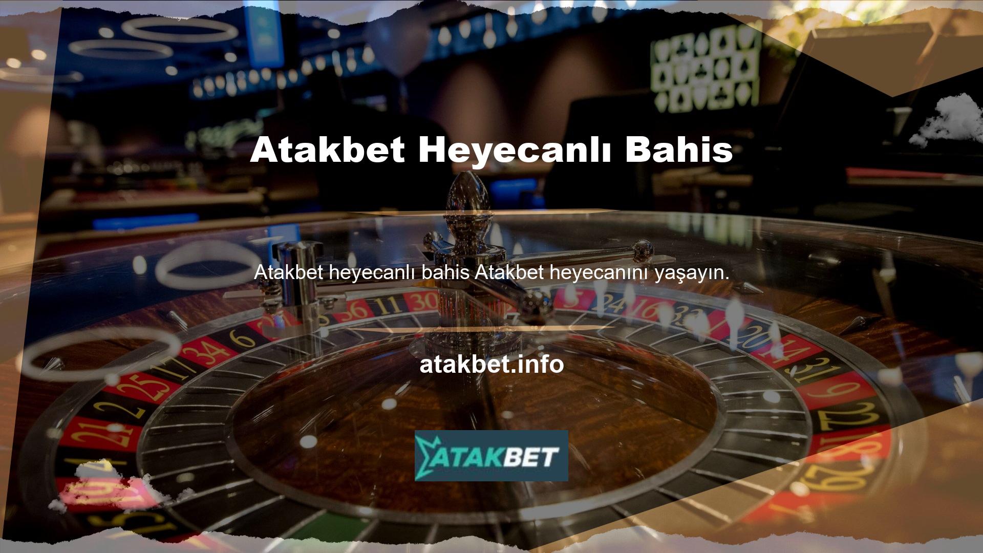 Bahis sitemize sınırsız bahis yapın ve potansiyel olarak ilk servetinizi kazanın! Atakbet müşteri mobil uygulamamızı yükleyin ve yeni web sitemize gece gündüz istediğiniz zaman erişin