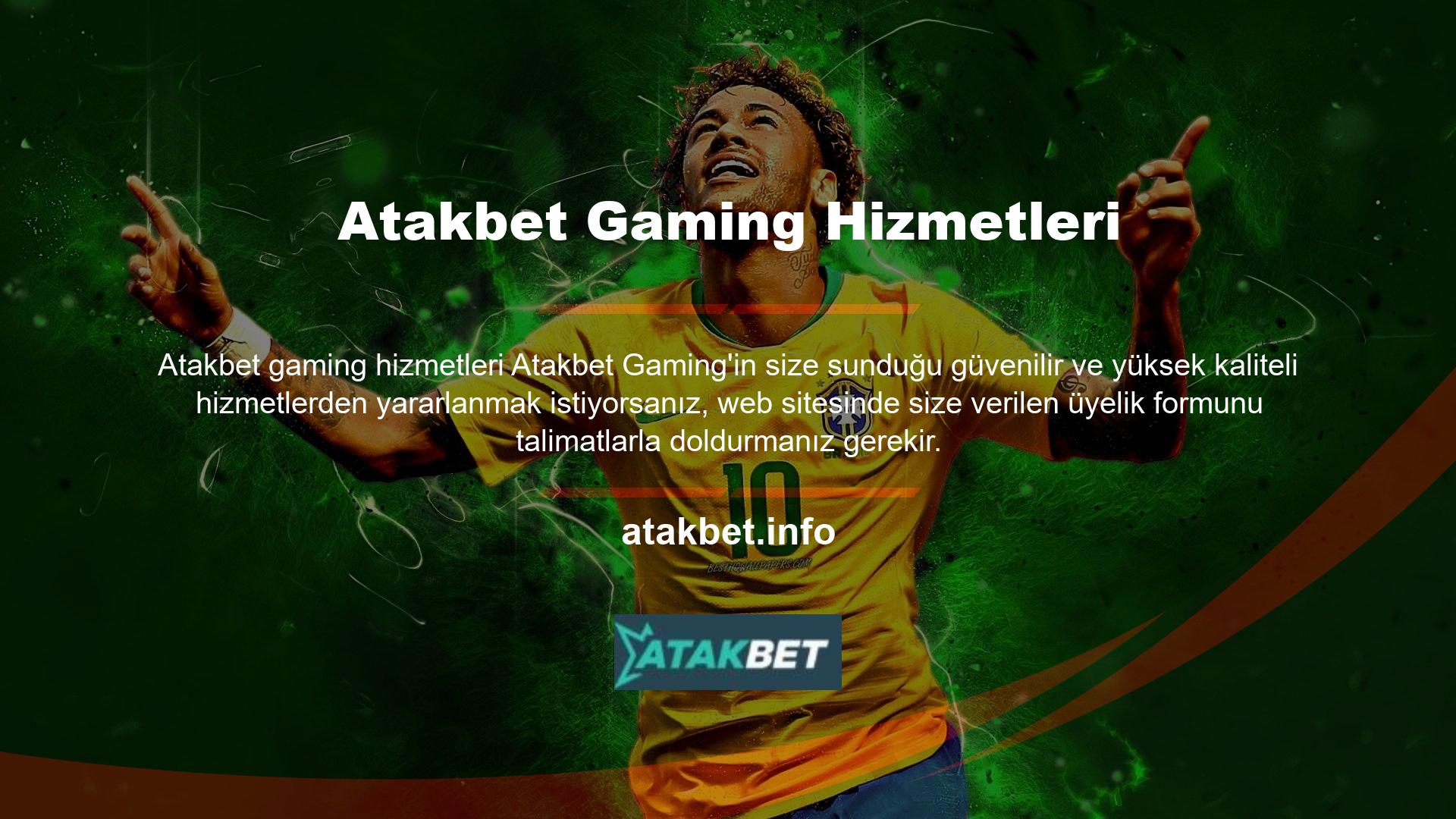 Atakbet Üyelik Formu sizden kişisel ve hesap bilgilerinizi vermenizi ister